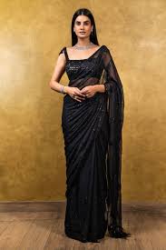 black saree look for party be