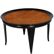 Art Deco Round Walnut Coffee Table