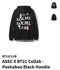 Anti Social Social Club Assc X Bt21 Peekaboo Hoodie M Order