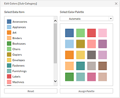 color palettes and effects tableau
