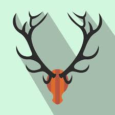Premium Vector Deer Head Flat Icon On