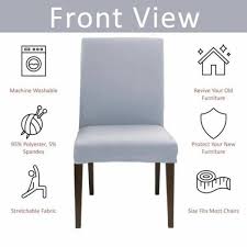 Hotkei Dining Chair Cover Light Grey