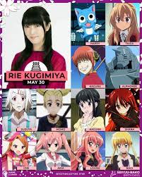Anime Corner on X: Happy 42nd Birthday to the Queen of Tsundere, Rie  Kugimiya! Kugyuu was known for voicing Alphonse Elric in Fullmetal  Alchemist, Kagura in Gin Tama, Happy in Fairy Tail,
