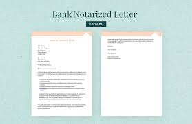 bank notarized letter in word google