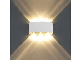 Kawell Modern Waterproof Wall Sconce 6 Leds Up Down Outdoor Exterior Wall Light Porch Matte White Wall Lamp Warm White Led Wall Light Fixture For Pathway Courtyards Staircase Hallway Garage Newegg Com