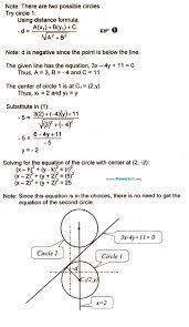 determine the equation of the circle