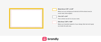 It is suggested that you include a bleed ( extra space) of about ⅛ to ¼ inch (3.175 mm to 6.35 mm in metric) to border your cards when printing them so you don't lose any piece of your design when the card is trimmed on the. Standard Business Card Sizes Free Templates Brandly Blog