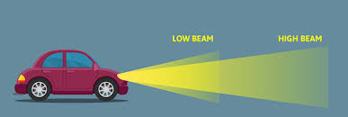 low beam vs high beam headlights car
