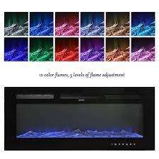 Electric Fireplace Tempered Glass Front