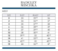 Badgley Mischka Dress Size Chart Best Picture Of Chart