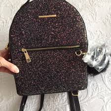 aldo black glitter backpack brand new