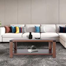 Brown Rectangle Wood Coffee Table