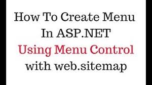 asp net menu control using web sitemap