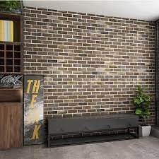 Art3dwallpanels Brown 27 5 In X 27 5 In Faux Brick 3d Wall Panels L And Stick Foam Wallpaper For Interior Wall 52 5 Sq Ft Case