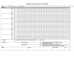 Spreadsheet Daily Medication Schedule Administration Record