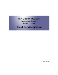 Supervisor, reconfigure the administrator's password. Ricoh D244 D243 Mp C2504 Series Mp C2004 Series User Manual Manualzz