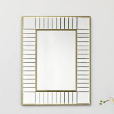 rectangle mirror with gold leaf edging