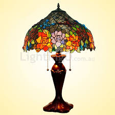 Erfly Rose Stained Glass Table Lamp