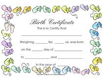 Start with one of our customizable free certificate templates. Free Printable Blank Baby Birth Certificates Templates