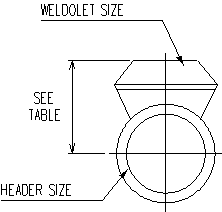 Weldolet Dimensions Charts Mss Sp 97 Projectmaterials