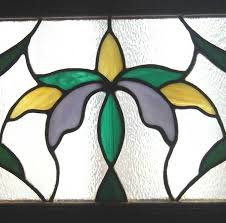 Art Deco Long Stained Glass Window