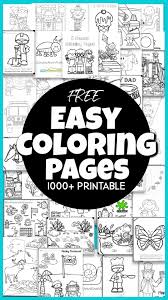 Download and print these full size coloring pages for free. Free Free Printable Easy Coloring Pages Over 1000 Pages