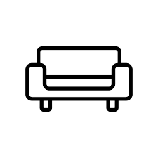 temporary sofa icon vector isolated