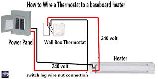 wire a thermostat to a baseboard heater