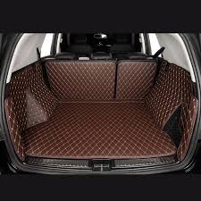 custom leather car trunk mat