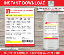 These free printable banners can be created in 6 different colors. Fake Prescription Gin Label Template Last Minute Funny Gag Gift Printable