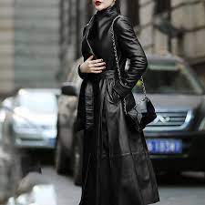 Soft Faux Leather Trench Coat