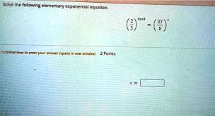 Elementary Exponential Equation