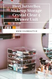 herclutterbox crystal clear 4 drawer