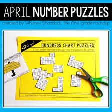 Hundreds Chart Puzzles For April