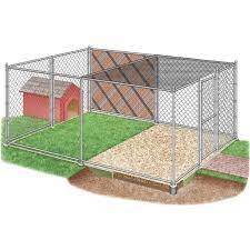 build an outdoor chain link dog kennel