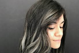 Embrace the ash grey hair and indulge in an allover grey colour on your entire head, coupled it grey and lavender stream together perfectly and also have a beautiful colour melt. I Added Smoky Gray Highlights To My Brown Hair Before And After Allure