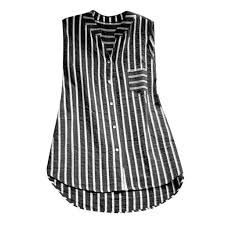 Wdtsa Womens Plus Size Summer Striped Blouses Loose Baggy