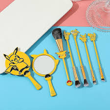 1set pikachu makeup brushes set