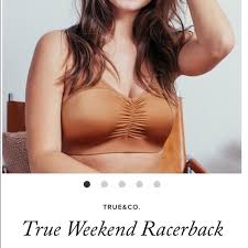 True Co Weekend Razorback Wire Free Bra Large Nwt