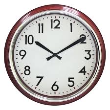 Red Retro Lucy Round Wall Clock 16