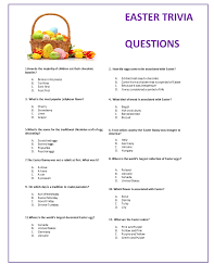 Among these were the spu. Easter Trivia Templates At Allbusinesstemplates Com