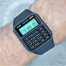 Casio Calculator Watch With Turquoise