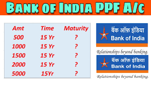 ppf account bank of india interest
