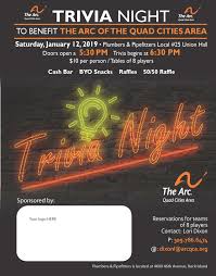 Trivia Night Flier 2019 The Arc Of The Quad Cities Area