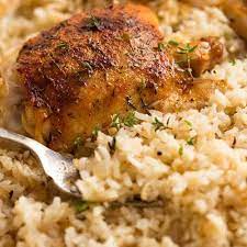 Baked Chicken Breast Recipes With Rice gambar png