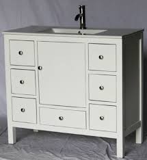Coupon will be applied to published website price, for savings up to $200.00. 40 Inch 18 Deep White Bathroom Vanity 7 Drawers White Porcelain Top 40 W X 18 D X 36 H S3040w