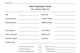 New Client Information Sheet Template Client Information Card