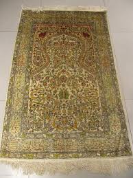af hereke silk prayer antique rug