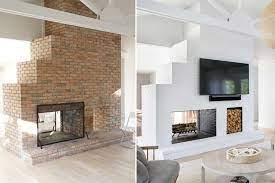 Painted Brick Fireplace Makeovers