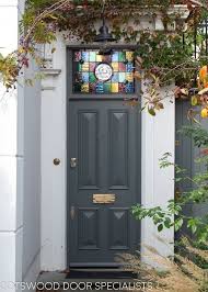 Solid Victorian Front Door Painted Dark